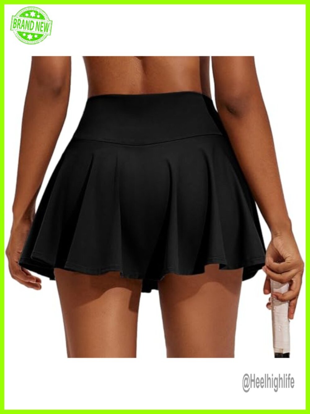 Pleated Tennis Skort 14" Athletic Golf Skirt with Pockets & Built-in Shorts